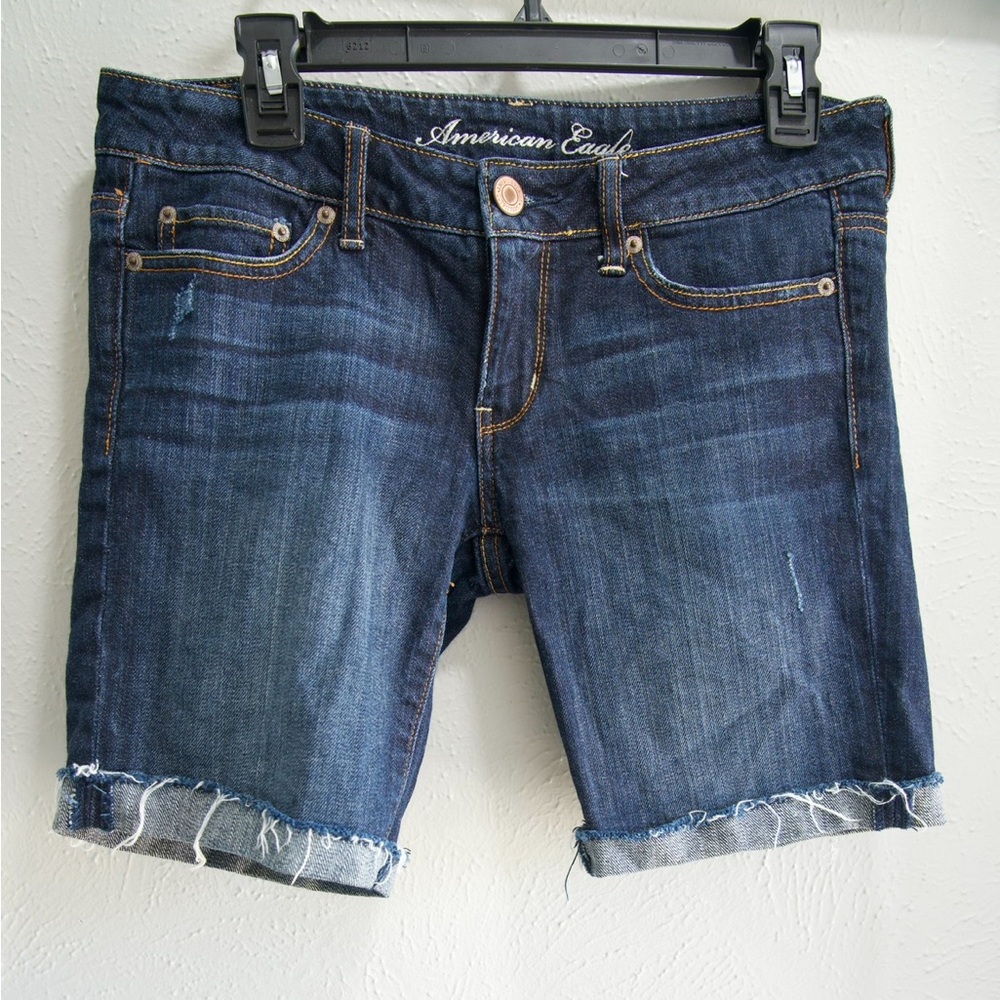 American Eagle Outfitters Dark Blue Denim Shorts